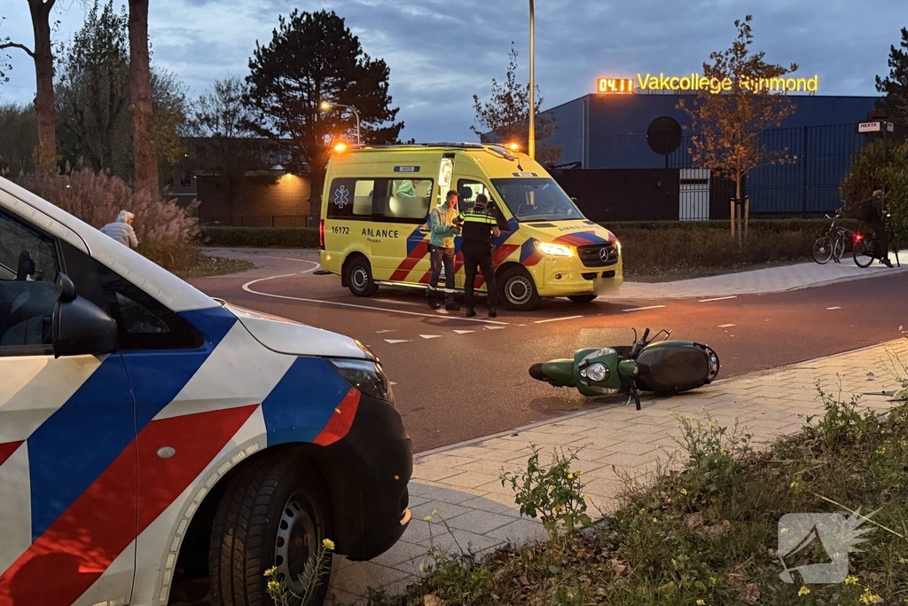 Scooterrijder gewond bij botsing