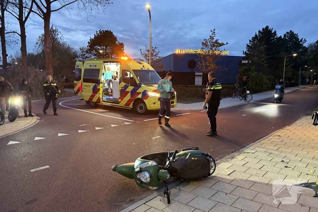Scooterrijder gewond bij botsing