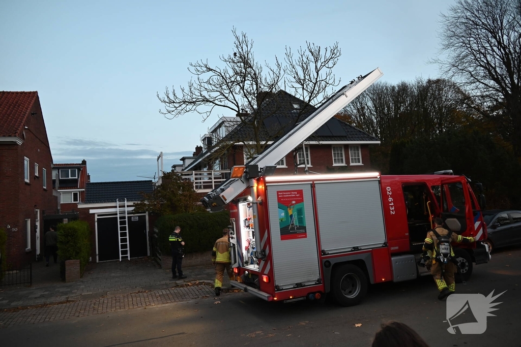 Woningbrand zorgt voor grote inzet