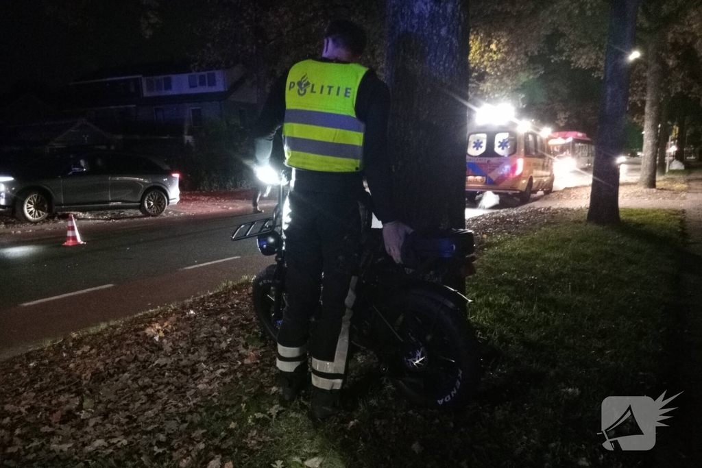 Botsing tussen een fatbike en een auto