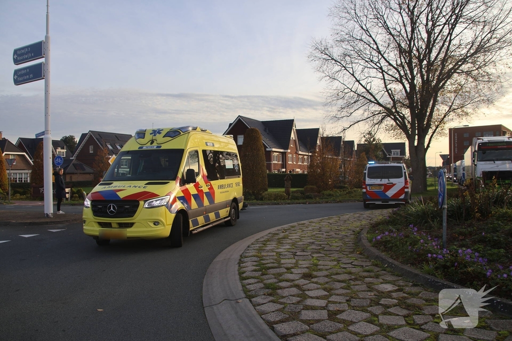 Ongeval op rotonde veroorzaakt opstopping