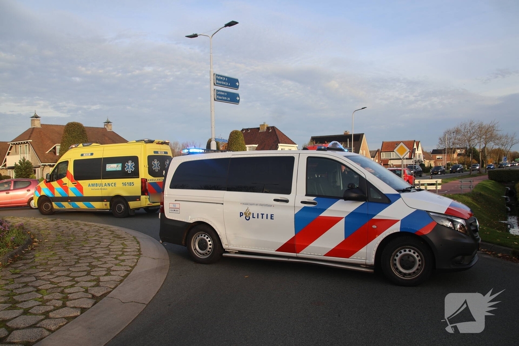 Ongeval op rotonde veroorzaakt opstopping