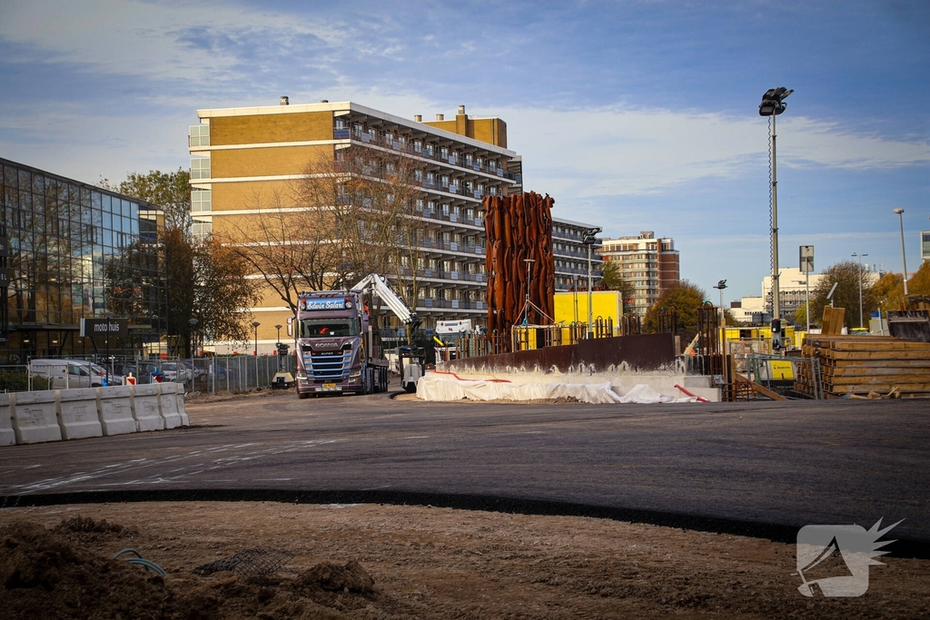 Bouw van nieuw fietsplein zorgt voor flinke verkeerschaos