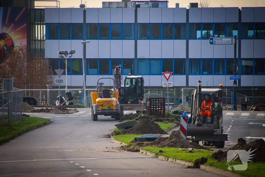 Bouw van nieuw fietsplein zorgt voor flinke verkeerschaos