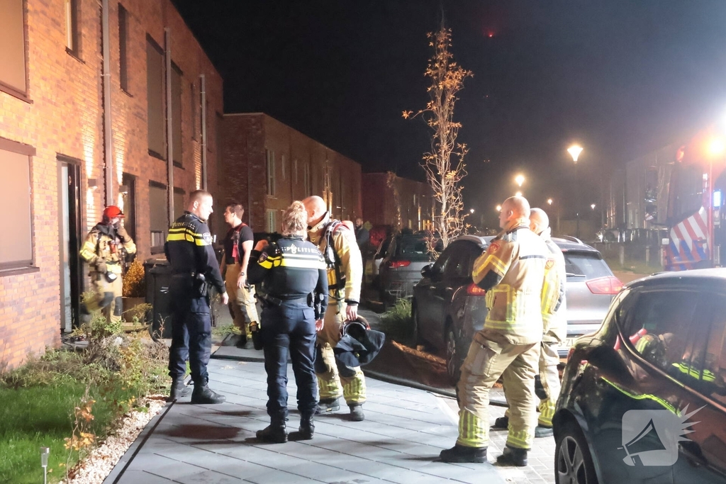 woningbrand door vlam in pan