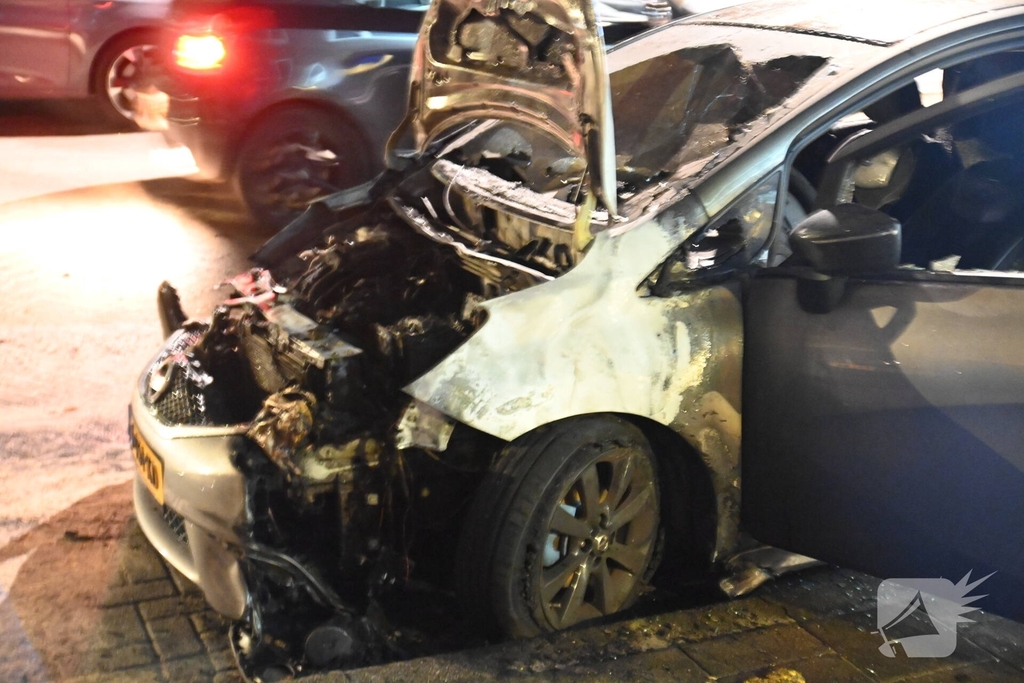 Auto verwoest na mogelijke brandstichting