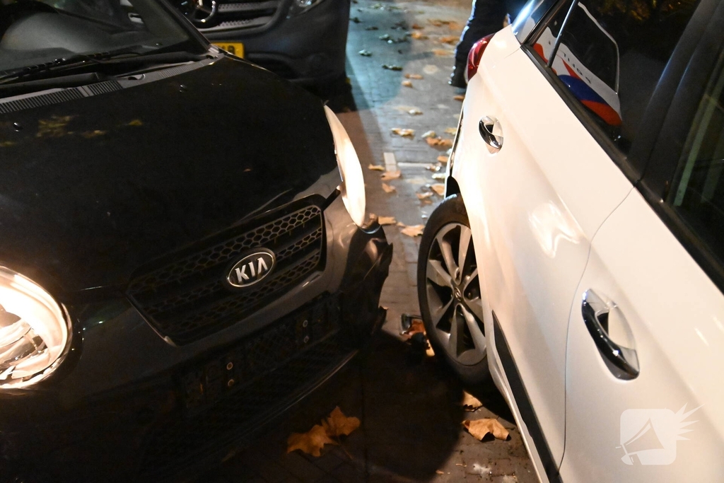 Ongeval na negeren stopteken politie