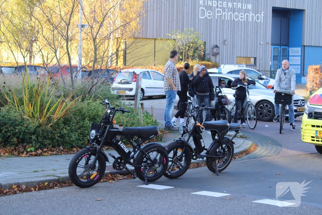Schade aan voorruit na ongeval met fatbike en auto