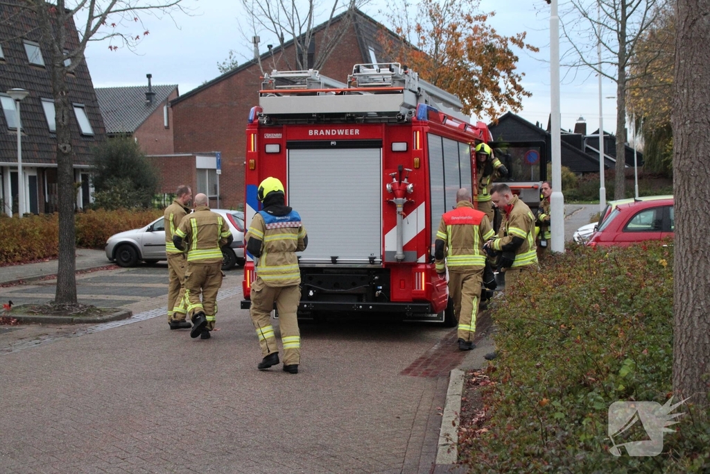 Klein brandje in container snel geblust