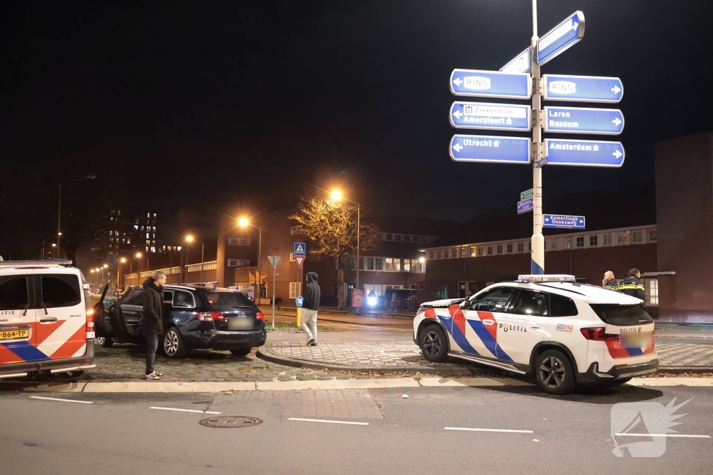 ongeval tussen politievoertuig en auto