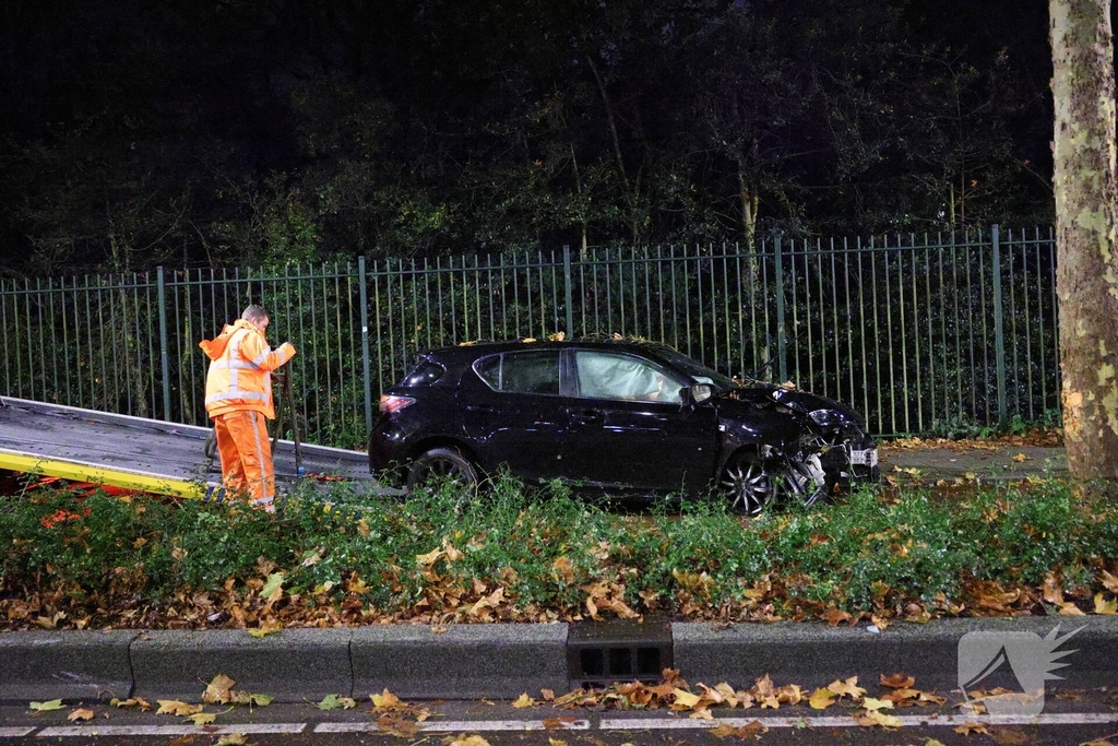 Auto botst tegen boom na uit de bocht vliegen