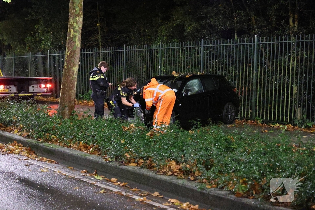 Auto botst tegen boom na uit de bocht vliegen