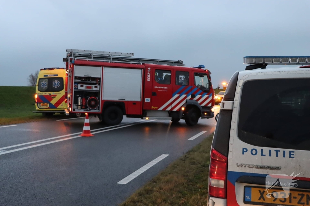 Hulpdiensten massaal naar ongeval