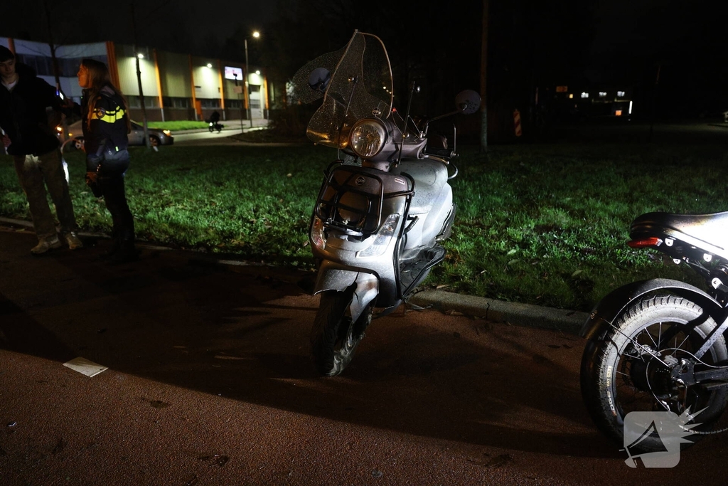 Ongeval tussen bromfietser en fatbike met gewonde