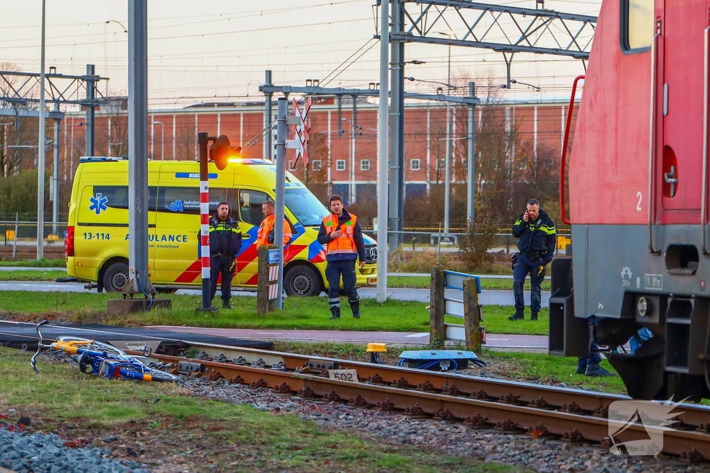 Fietser betrokken bij aanrijding met trein