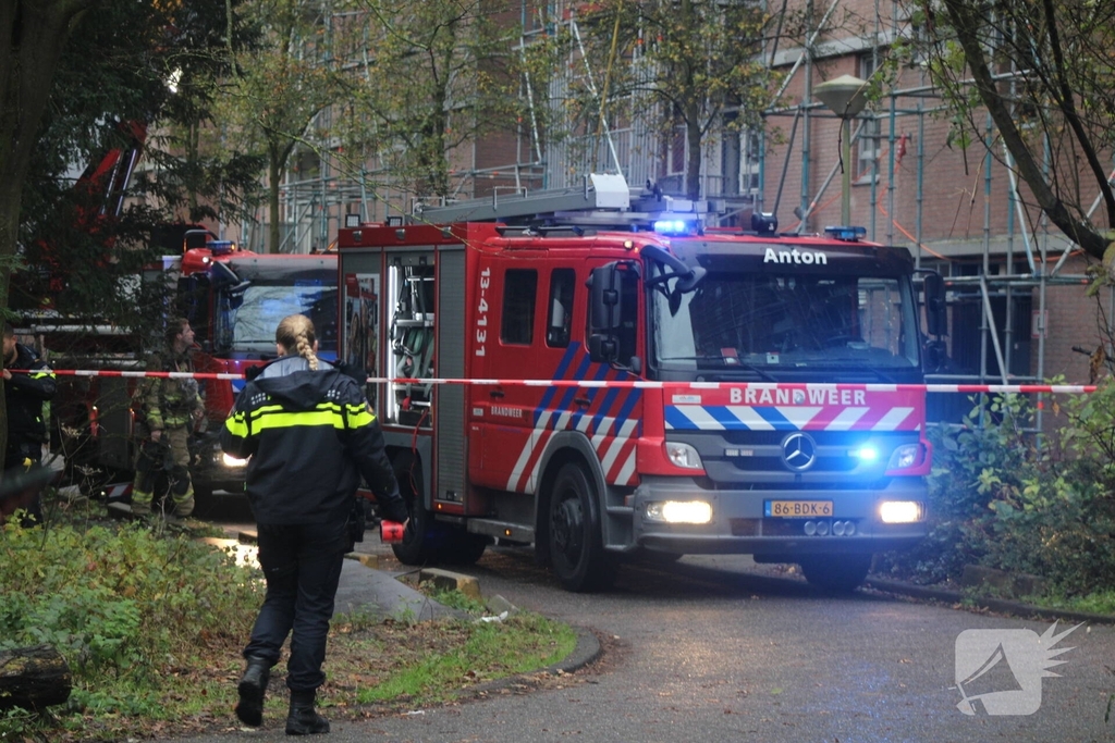 Rookontwikkeling bij brand in appartement