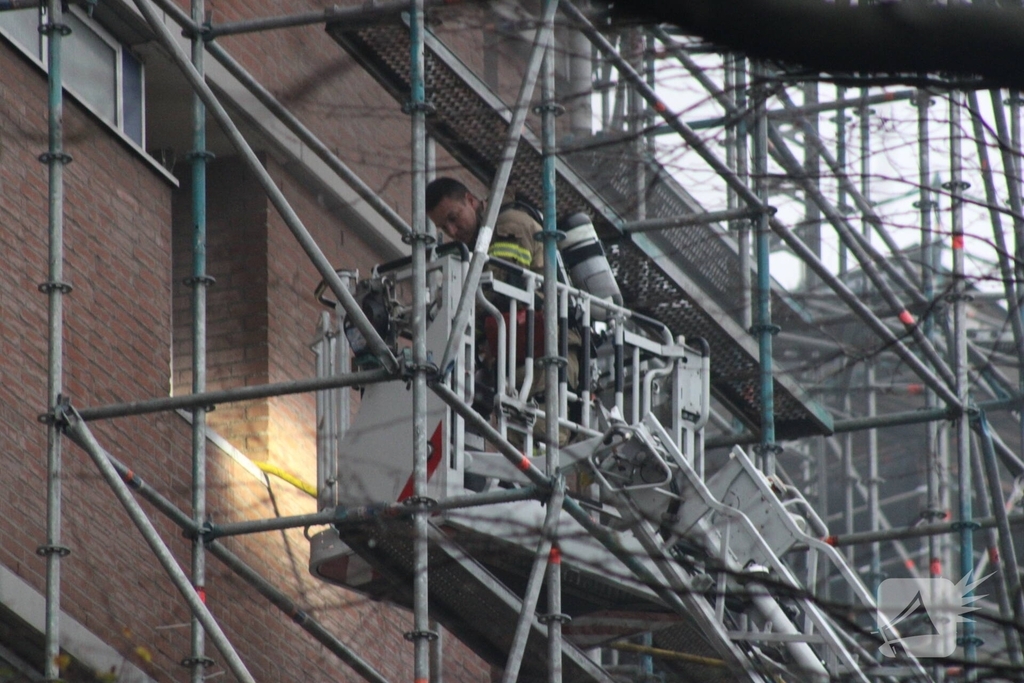 Rookontwikkeling bij brand in appartement