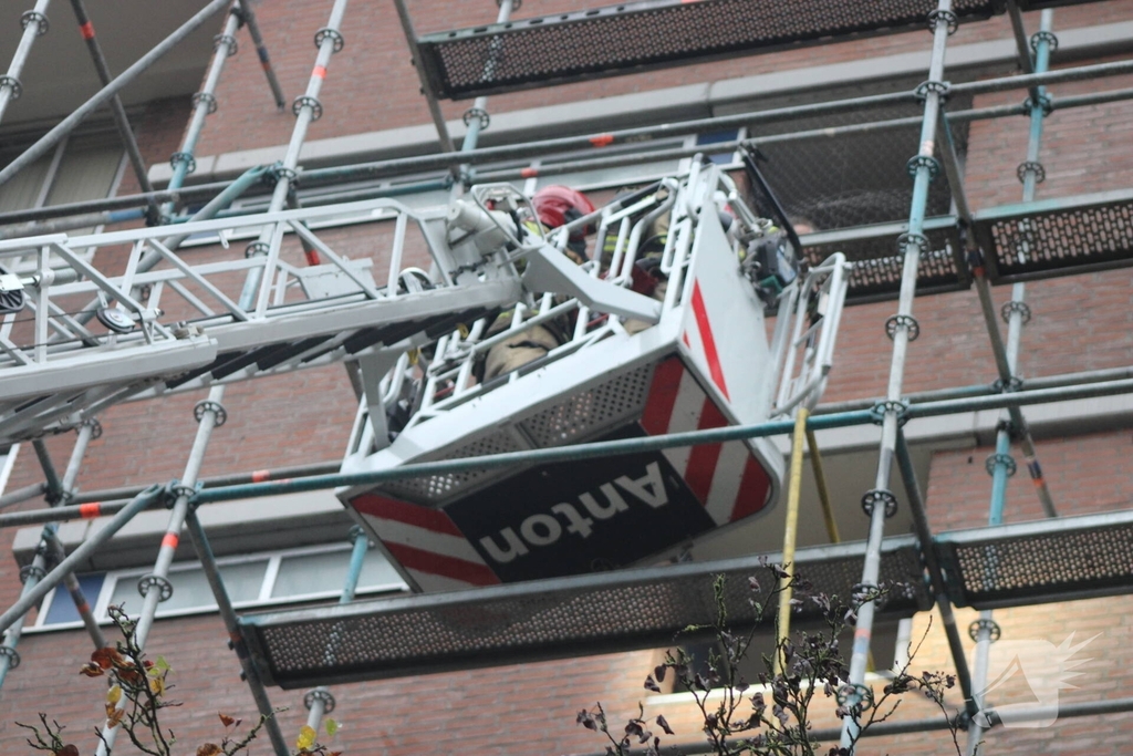 Rookontwikkeling bij brand in appartement