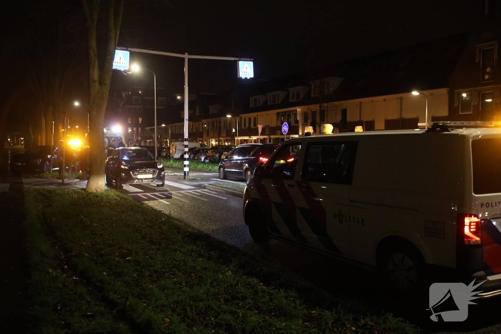 Kop-staart botsing bij zebrapad