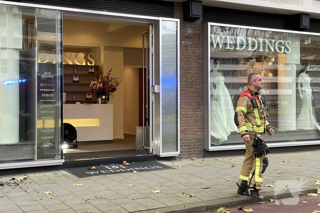 Bruidswinkel geventileerd na brand