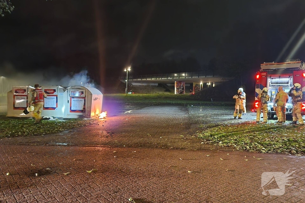 Containerbrand vermoedelijk opzettelijk aangestoken