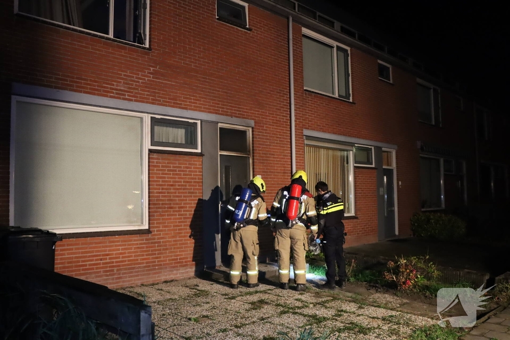 Woningbrand na explosie
