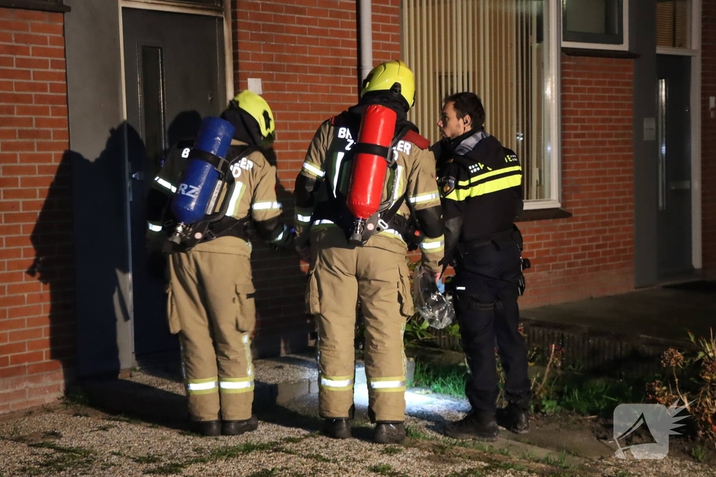 Woningbrand na explosie
