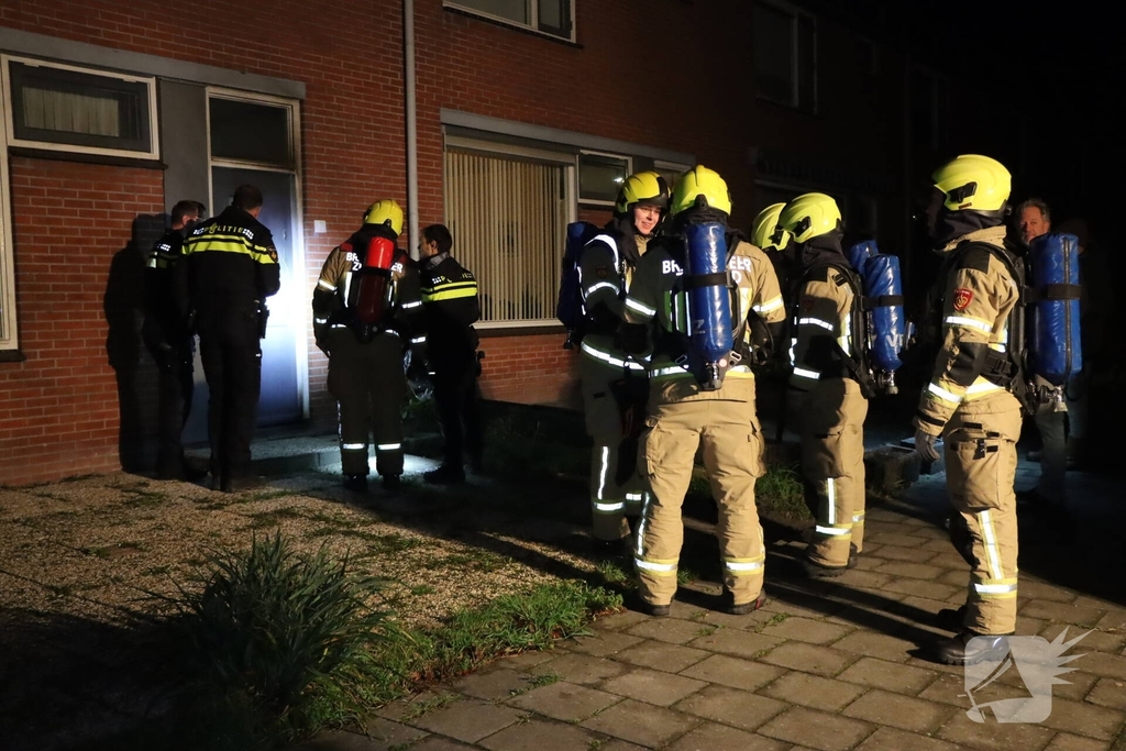 Woningbrand na explosie