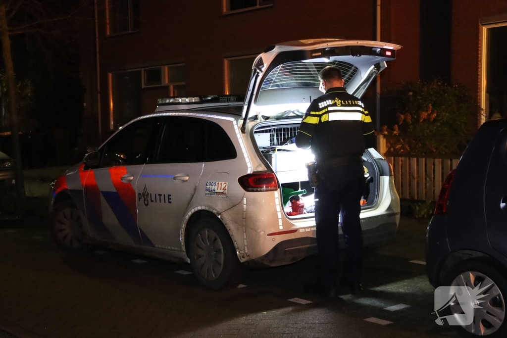 Woningbrand na explosie