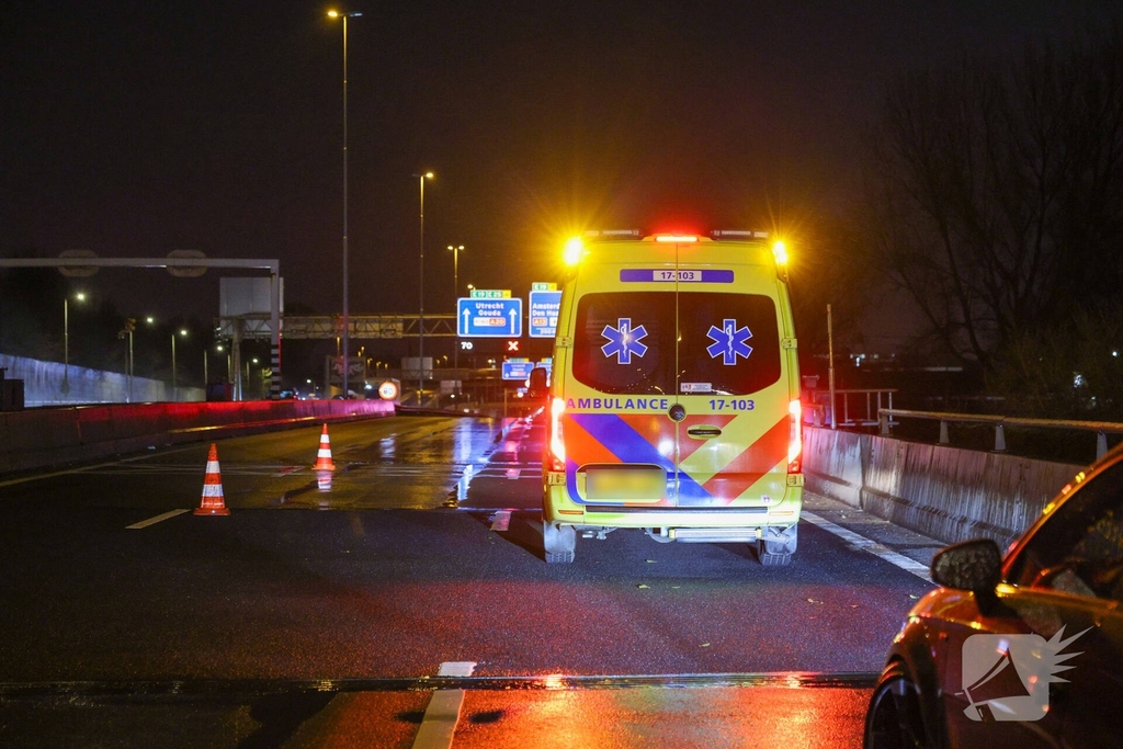 Brandstichting leidt tot ongeval op snelweg