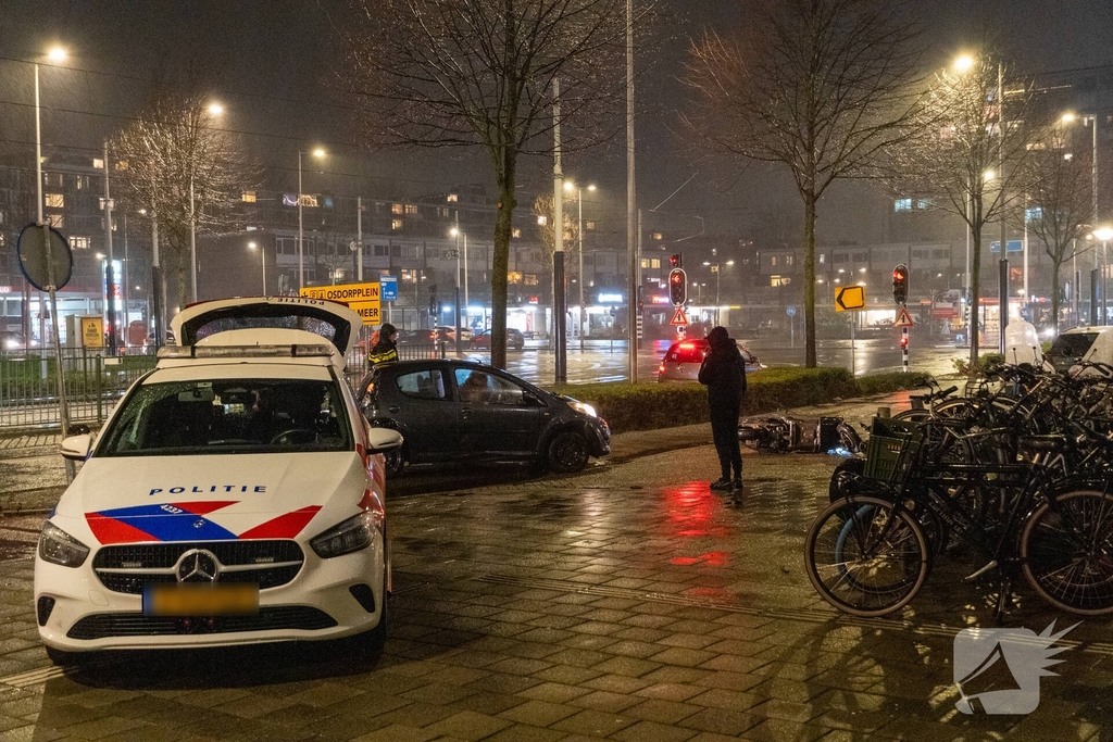 Scooter en automobilist betrokken bij ongeval