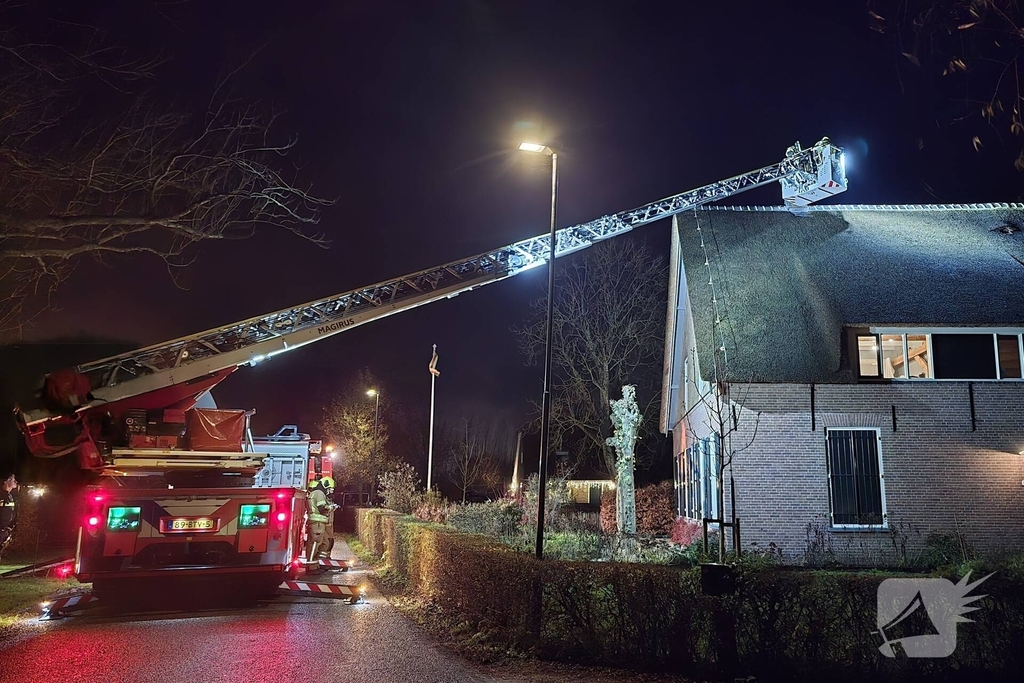 Brandweer inzet na melding van schoorsteenbrand