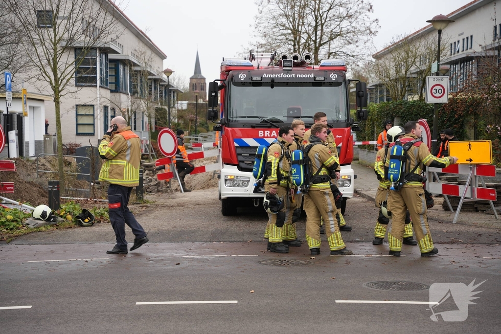 Gasleiding beschadigd tijdens werkzaamheden