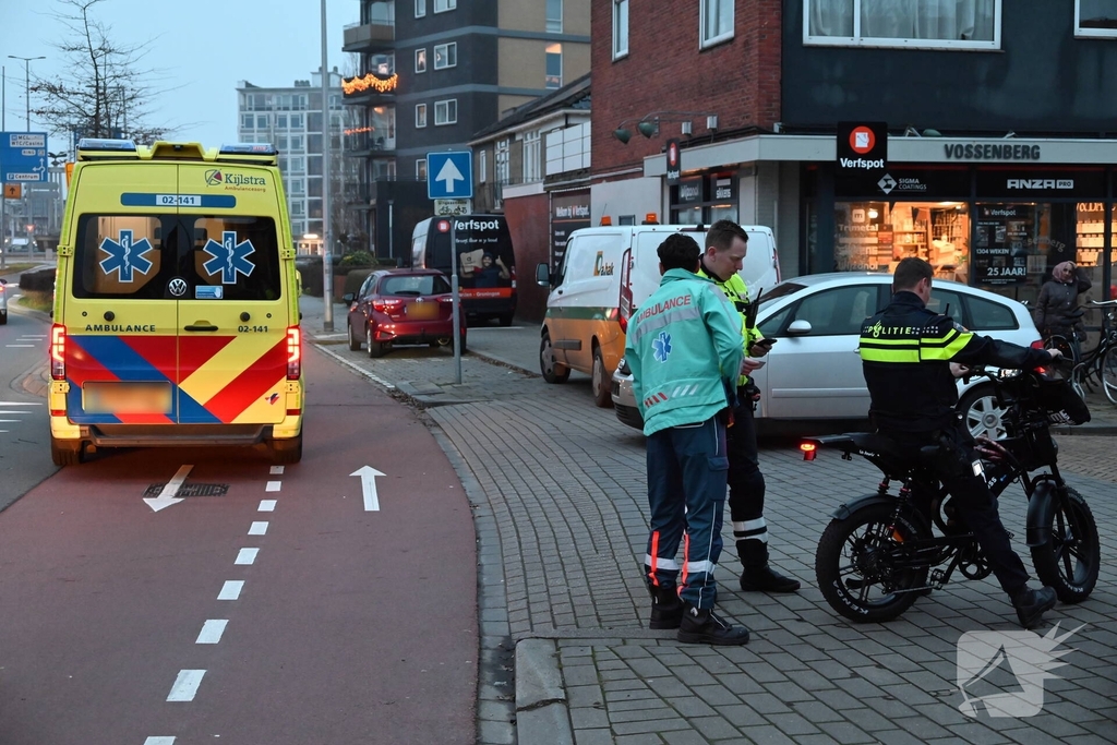 Botsing tussen fatbike en auto leidt tot gewonde