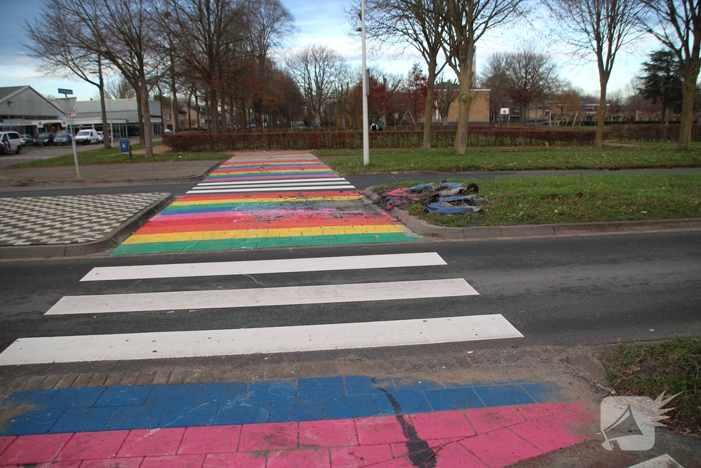 Zebrapad in brand gestoken tijdens nachtelijke actie