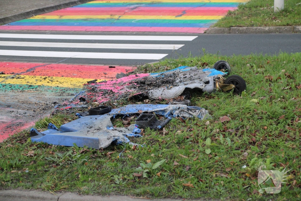Zebrapad in brand gestoken tijdens nachtelijke actie