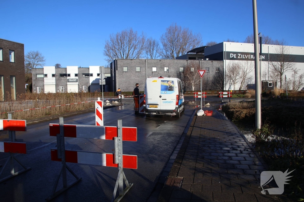 Straten onder water door lekkage