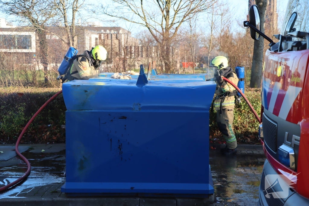 Opnieuw brand in papiercontainer