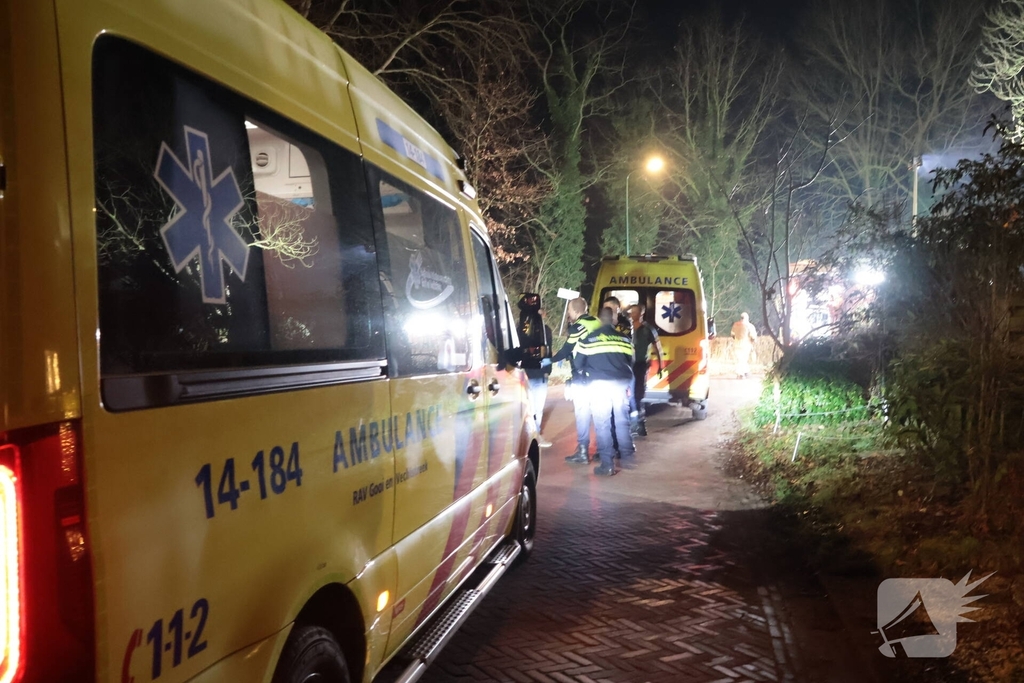 Auto botst tegen boom in de nacht