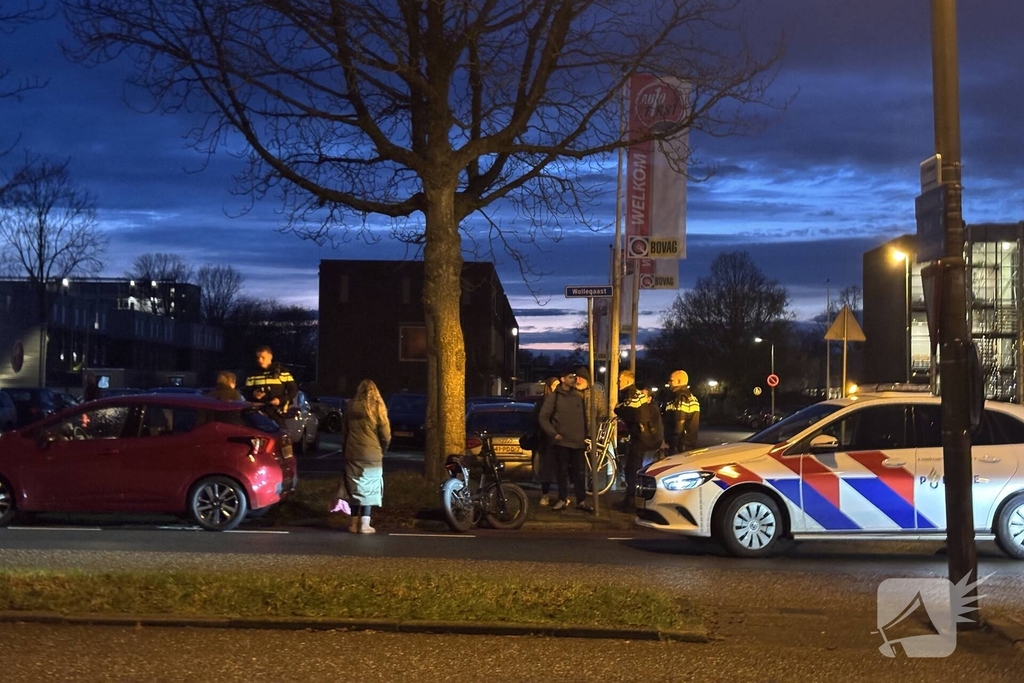 Fatbike en personenwagen botsen op elkaar