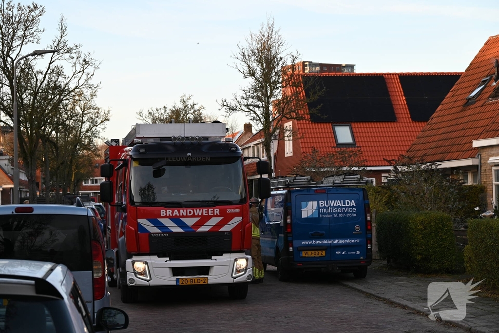 Brandweer snel in actie bij woningbrand
