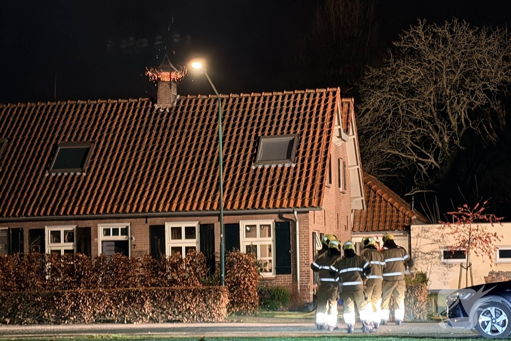Schoorsteenbrand snel geblust