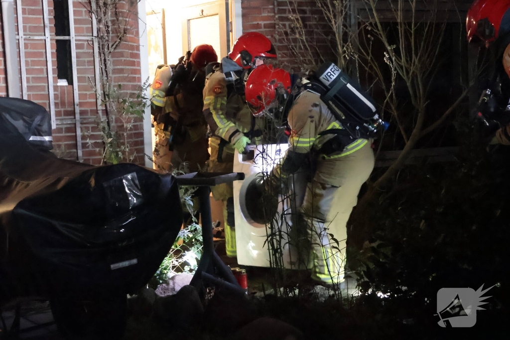 Brand in wasmachine leidt tot snelle brandweeractie