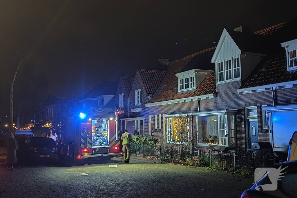 Lichte rookontwikkeling bij brand in bijgebouw