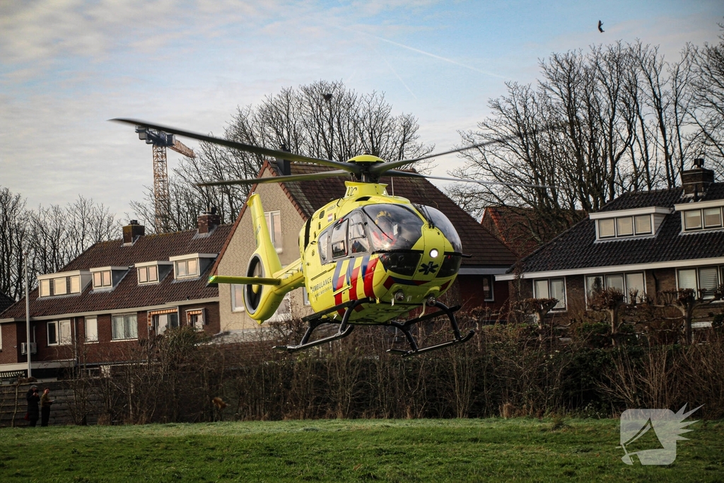 Medische noodsituatie met traumahelikopter