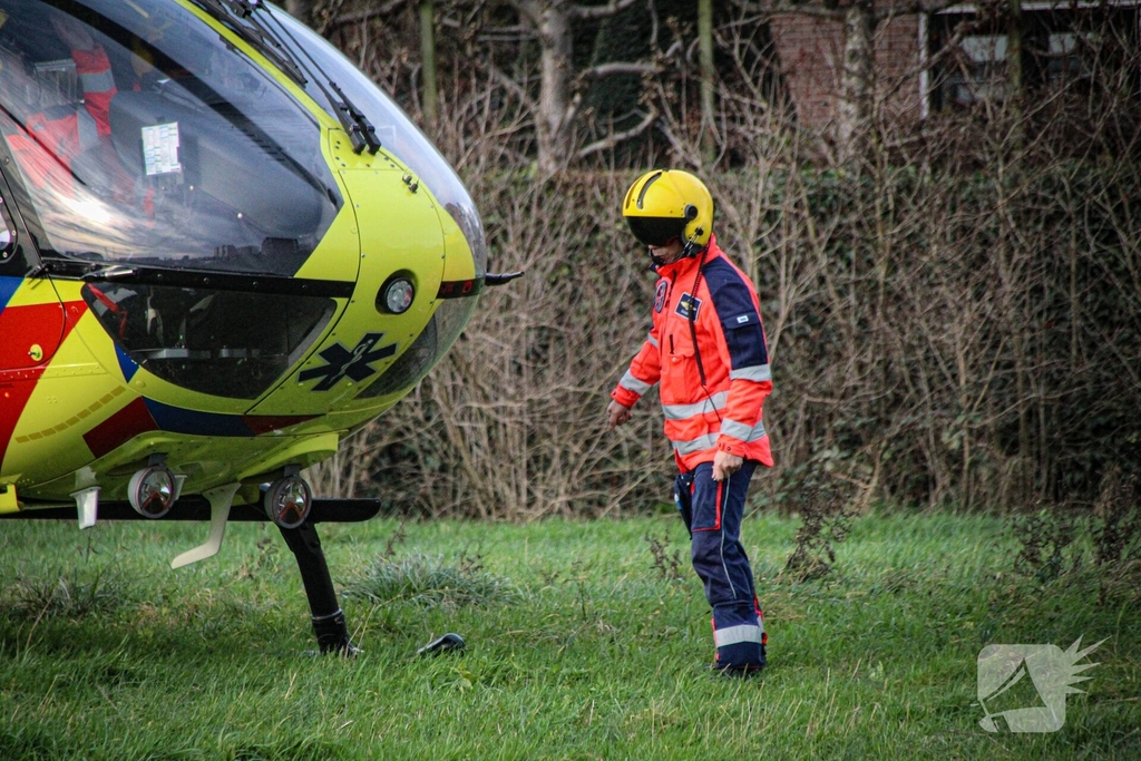 Medische noodsituatie met traumahelikopter