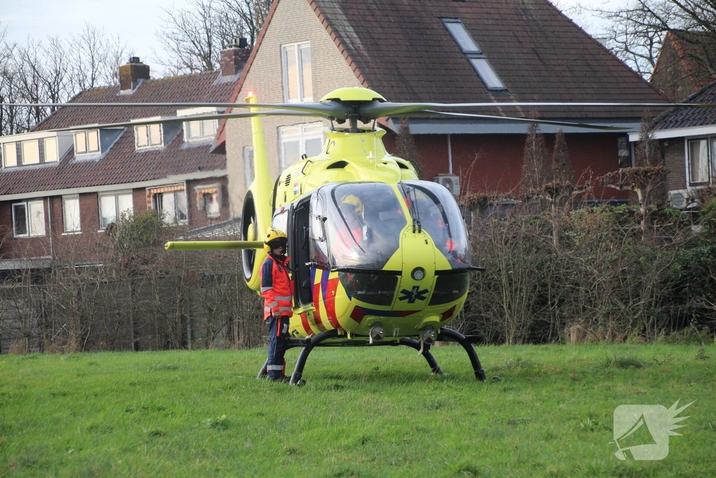 Medische noodsituatie met traumahelikopter