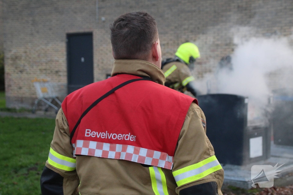 Containerbrand zorgt voor rookoverlast