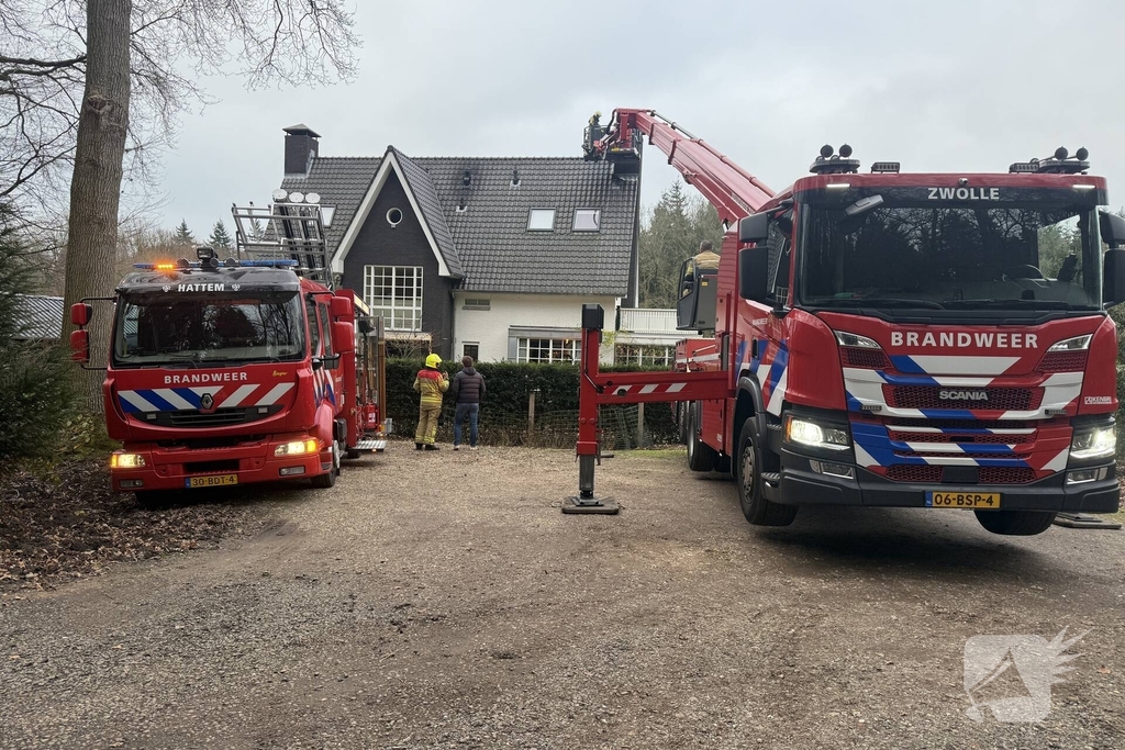 Schoorsteenbrand in woning