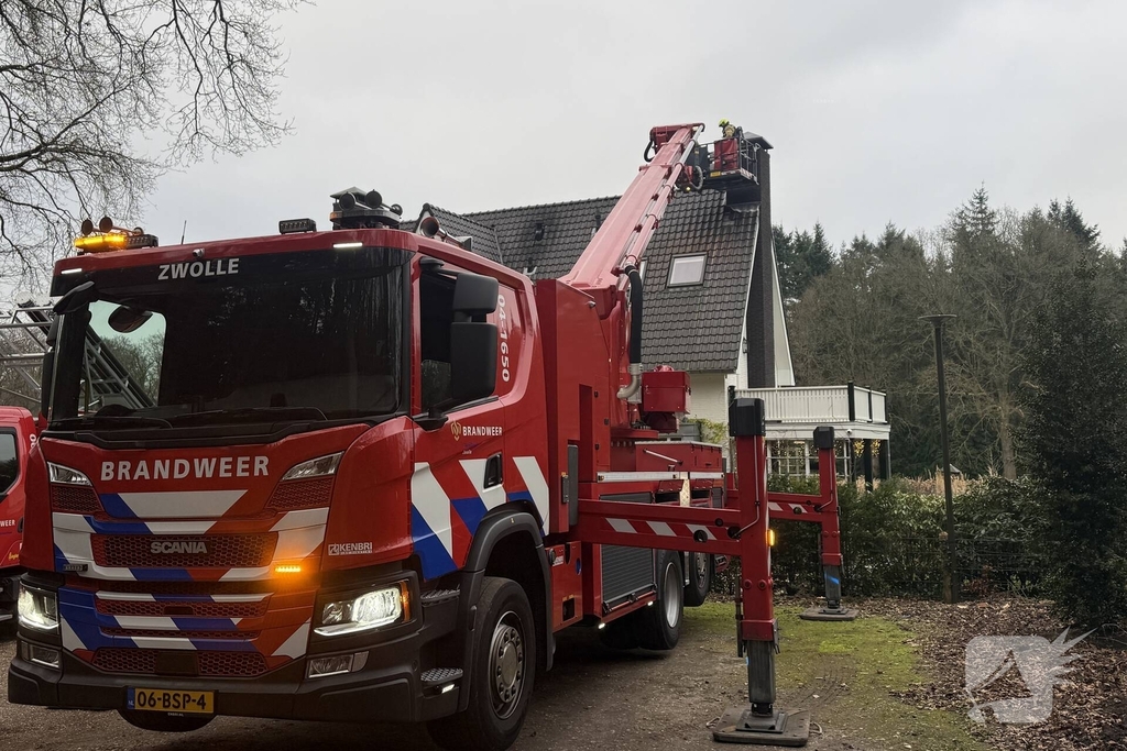 Schoorsteenbrand in woning